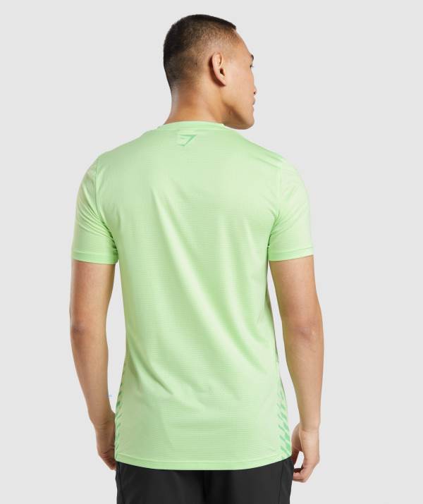 Panske Tricka Gymshark Sport Stripe Zelene | JK2708196